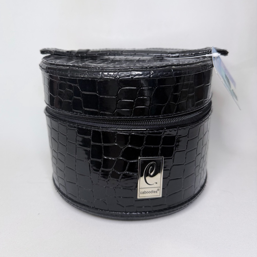 Black Faux leather Caboodles Cosmetic case